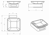 Boheme Q Мыльница со стеклянной чашей, подвесная, цвет: gold 10943-G
