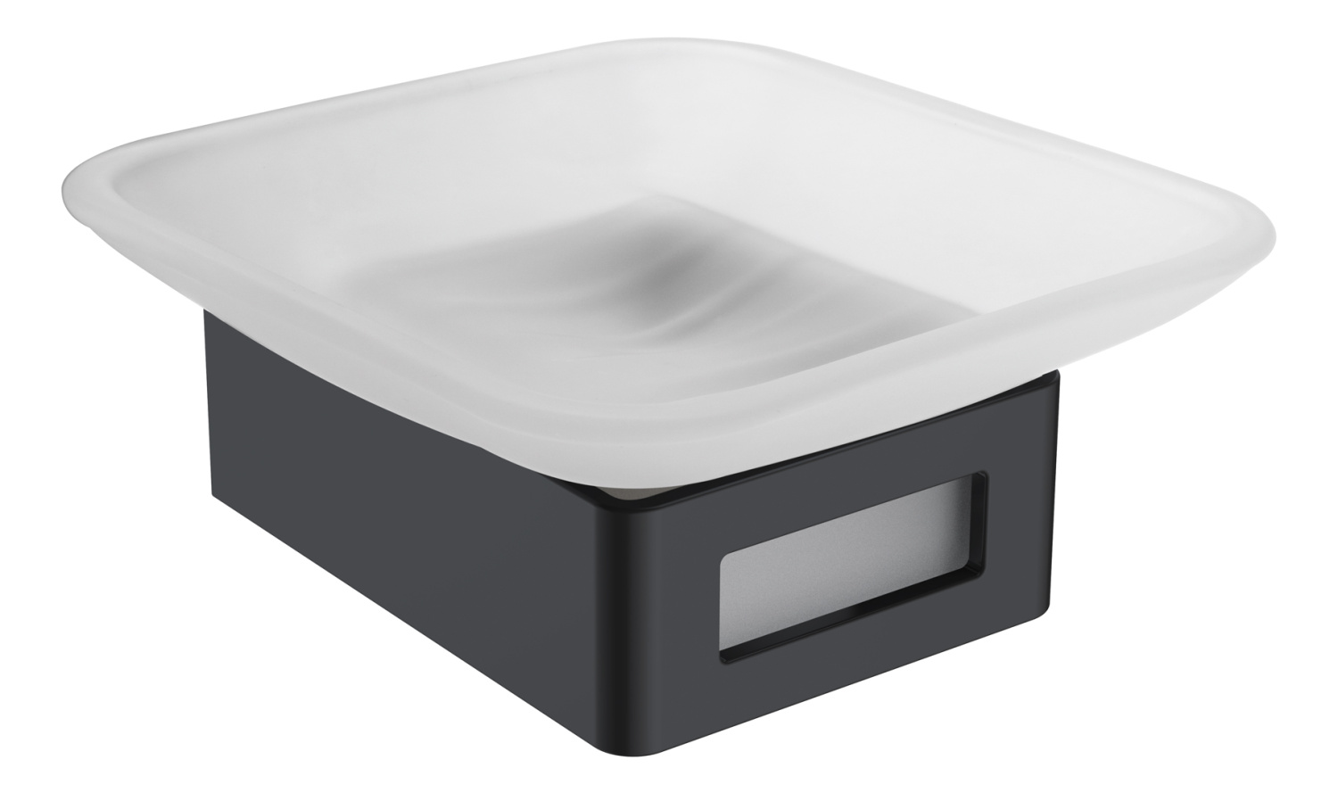 Boheme Q Мыльница со стеклянной чашей, подвесная, цвет: black 10943-B