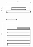 Boheme Q Держатель для губки, подвесной, цвет: gold 10959-G