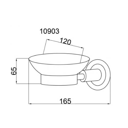 Boheme Murano Cristal Мыльница со стеклянной чашей, подвесная, цвет: gold 10903-CRST-G