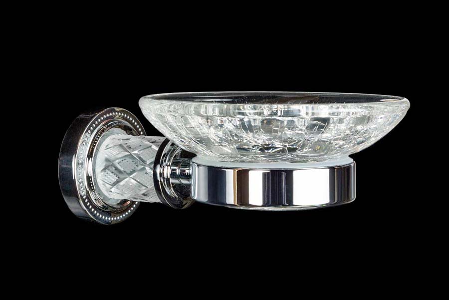 Boheme Murano Cristal Мыльница подвесная, чаша муранское стекло, цвет: chrome 10903-CRST-СH
