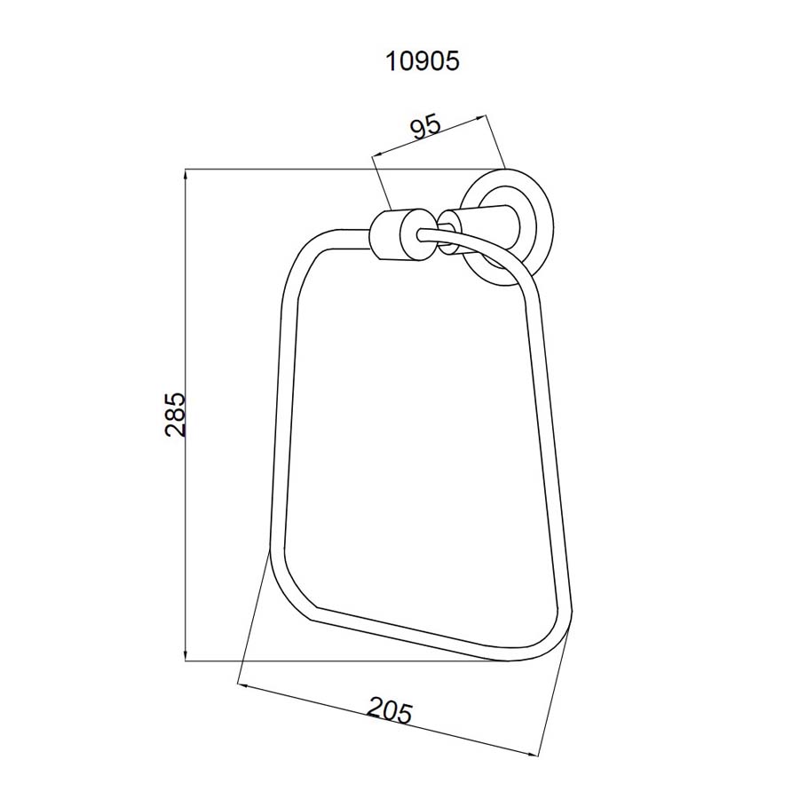 Boheme Murano Cristal Полотенцедержатель 20,5 см, подвесной, цвет: gold 10905-CRST-CH
