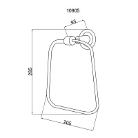 Boheme Murano Cristal Полотенцедержатель 20,5 см, подвесной, цвет: gold 10905-CRST-CH