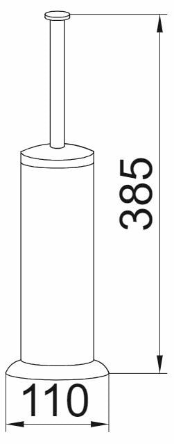 Boheme Chiaro Ершик для унитаза напольный с латунной колбой, цвет: gold 10509