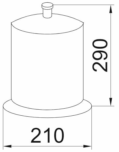 Boheme Chiaro Ведро с крышкой напольное, 5 литров, цвет: gold 10518