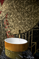 Boheme Monaco Раковина чаша овальная 50х35х14h см, без перелива, цвет: gold 878-G