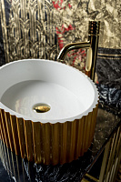 Boheme Monaco Раковина чаша овальная 50х35х14h см, без перелива, цвет: gold 878-G