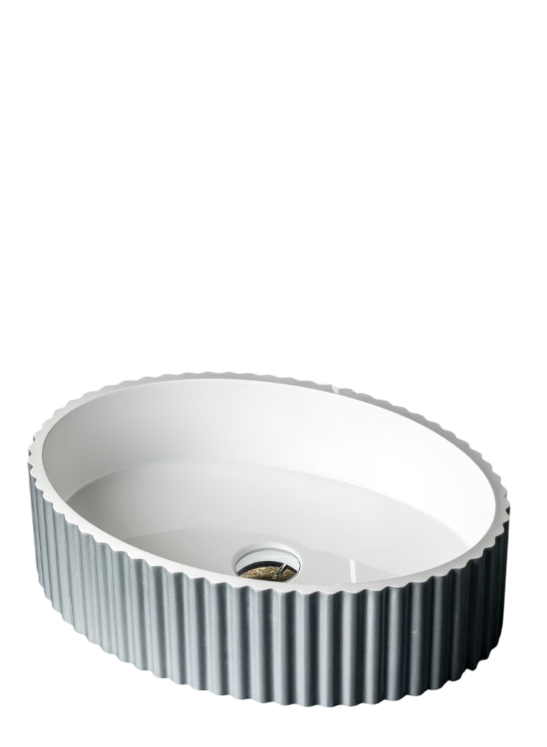 Boheme Monaco Раковина чаша овальная 50х35х14h см, без перелива, цвет: серебро 878-S