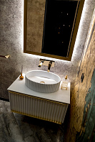 Boheme Monaco Раковина чаша овальная 50х35х14h см, без перелива, цвет: matt white 878-WM