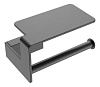 Boheme Q Держатель туалетной бумаги с полочкой, подвесной, цвет: gun metall 10941-GM
