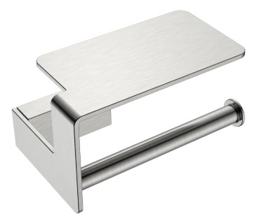 Boheme Q Держатель туалетной бумаги с полочкой, подвесной, цвет: nickel brush 10941-NB