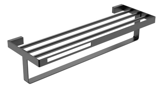 Boheme Q Полка для полотенец 60x23 см, подвесная, цвет: gun metall 10947-GM