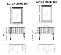 Armadi Art Vallessi Avantgarde Тумба подвесная 100х46х38h см, цвет: белый/золото 843-100-WG