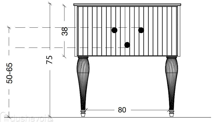 Armadi Art Vallessi Avantgarde Тумба подвесная 80х46х38h см, цвет: белый/золото 843-080-WG