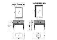 Armadi Art Vallessi Avantgarde Linea Тумба подвесная 100х46х38h см, цвет: белый/золото 842-100-WG