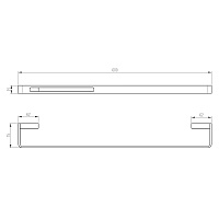 Boheme Q Полотенцедержатель 60 см, подвесной, цвет: shine gun metall 10942-SGM