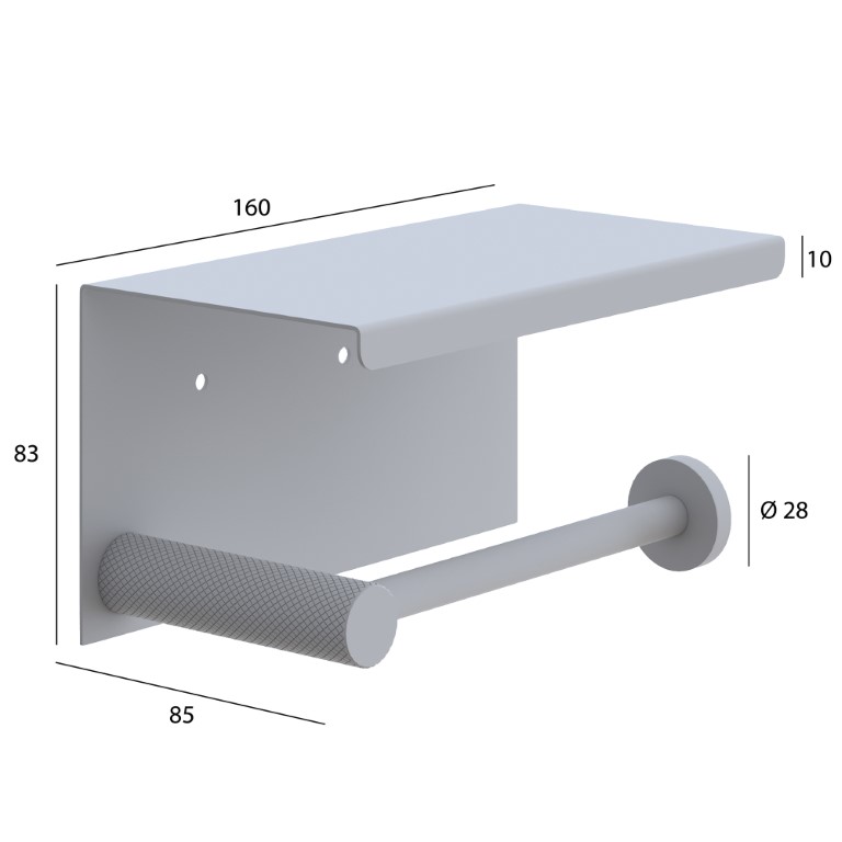 Boheme Uno Держатель туалетной бумаги с полочкой, подвесной, цвет: matt white 10971-MW