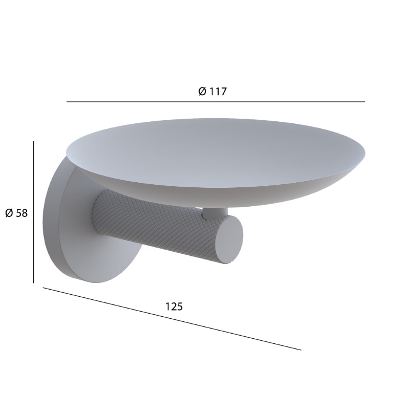 Boheme Uno Мыльница с латунной чашей, подвесная, цвет: nickel brush 10973-NB