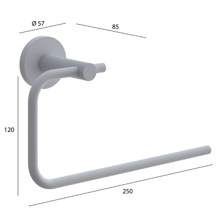 Boheme Uno Полотенцедержатель 25 см, подвесной, цвет: gold 10975-G