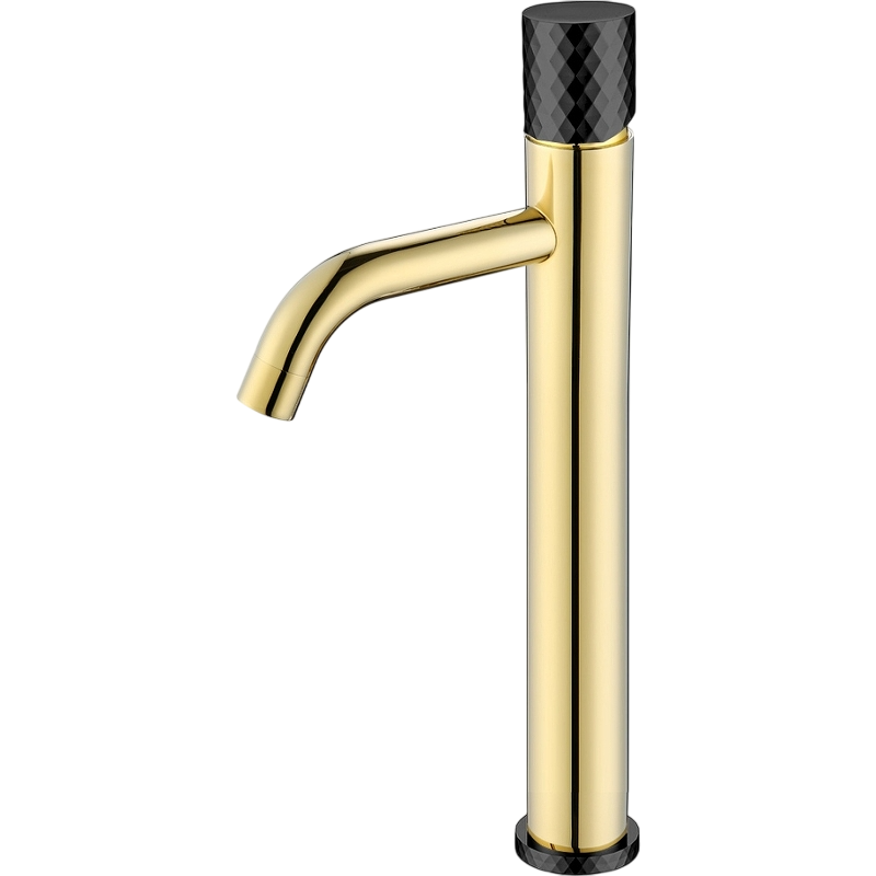 Boheme Stick Diamond Смеситель для раковины высота излива 20,3 см, без д/к, цвет: gold/black 122-GB