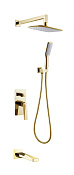 Boheme Venturo Душевой комплект встраиваемый - смеситель, верхний, ручной душ, шланг, цвет: gold 384-2