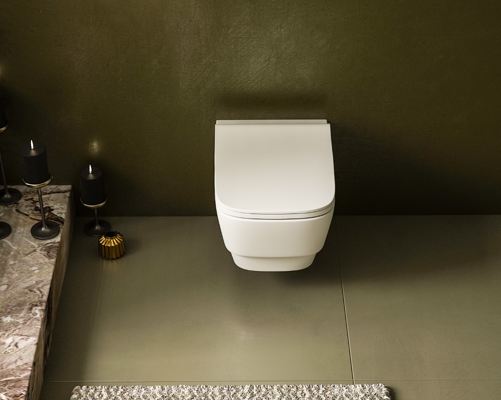 Boheme Bello Унитаз подвесной 53х35,5 безободковый, смыв каскадный, цвет: white 971-W