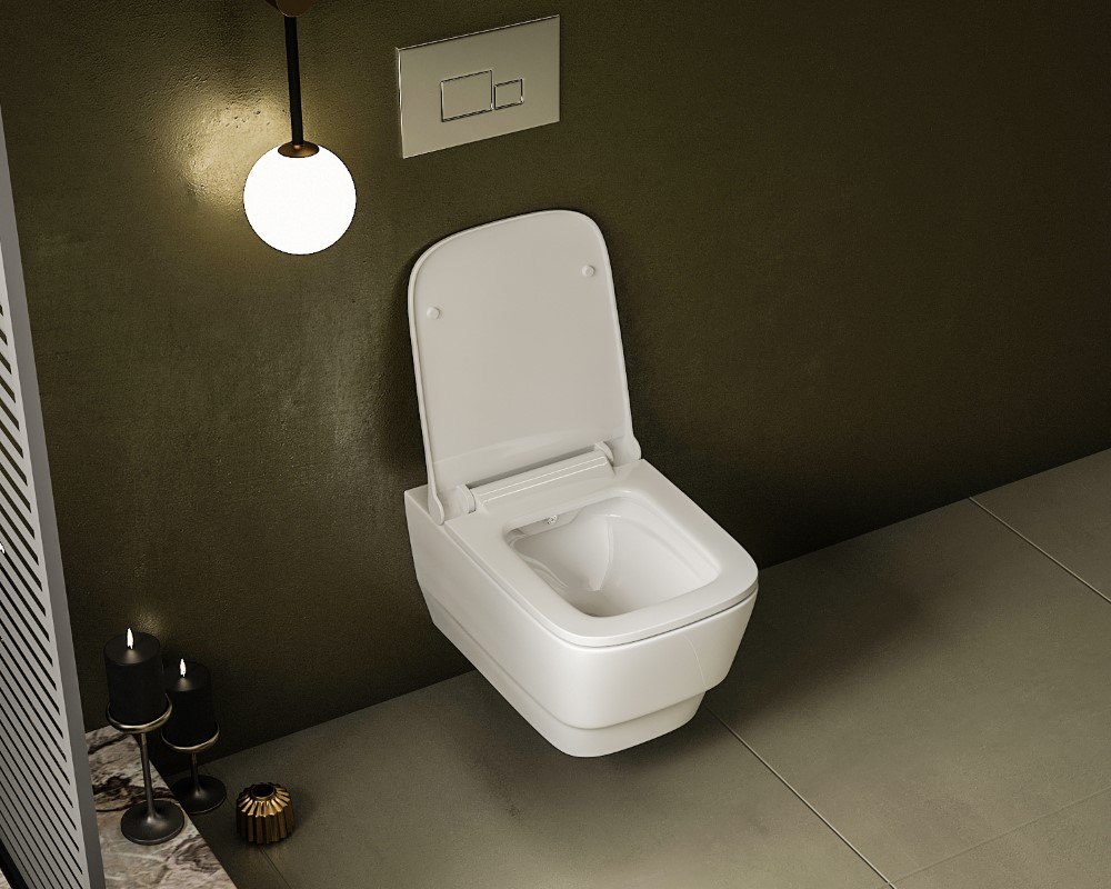 Boheme Bello Унитаз подвесной 53х35,5 безободковый, смыв каскадный, цвет: white 971-W