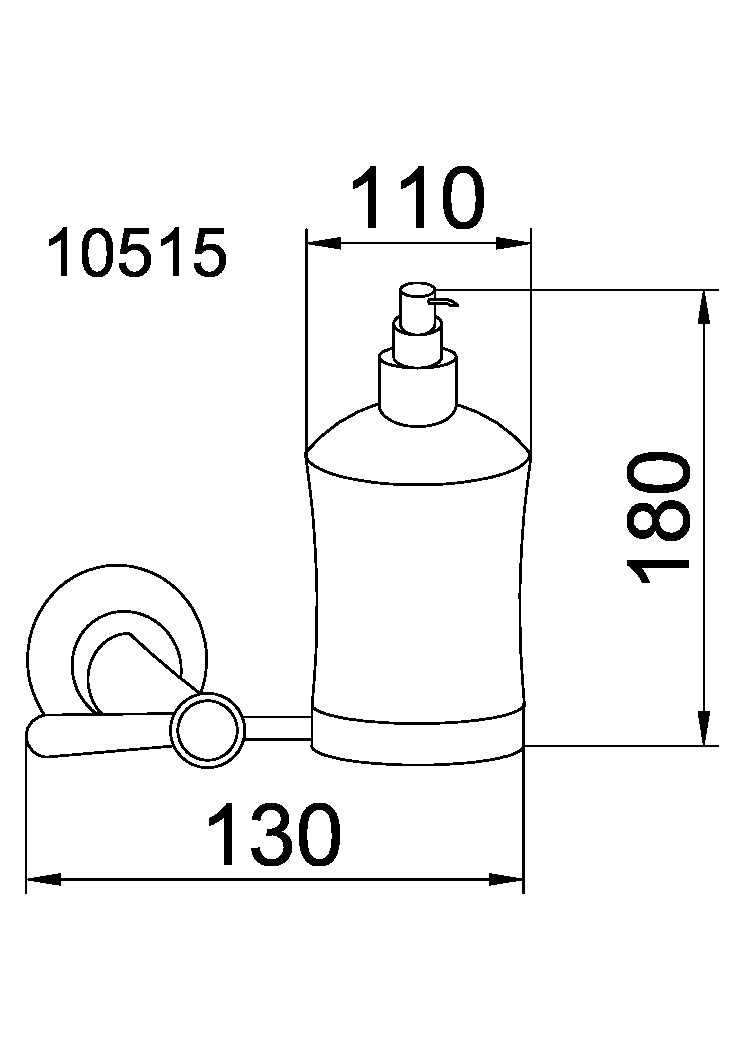Boheme Chiaro Дозатор для жидкого мыла, подвесной, стеклянная колба, цвет: gold 10515