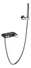 Boheme Stick Diamond Смеситель для ванны с душевым комплектом: ручной душ, излив, цвет: black/chrome 123-BCR