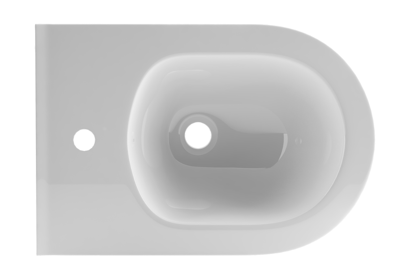 Boheme Avva Биде подвесное 53х35,5х35h см, 1 отверстие под смеситель, перелив хром, цвет: white 974-W