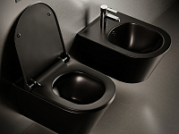 Boheme Avva Биде подвесное 53х35,5х35h см, 1 отверстие под смеситель, перелив хром, цвет: black 974-B