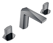 Boheme Venturo Ice Смеситель для раковины, 3 отверстия, без донного клапана, цвет: shine gun metall 150-SGM-ICE