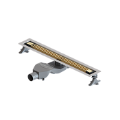 Boheme Трап линейный 60 см, с решеткой со щелью для воды и сифоном, цвет: gold 981-60-G