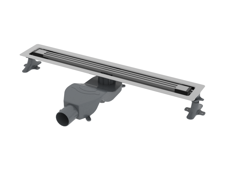 Boheme Трап линейный 80 см, с решеткой со щелью для воды и сифоном, цвет: chrome 981-80-CR