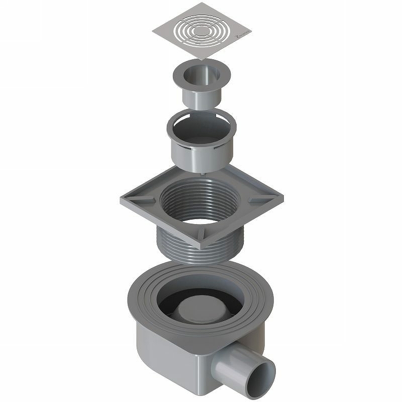 Boheme Трап точечный 10 см, с решеткой со щелью для воды, цвет: chrome 984-10-CR