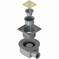 Boheme Трап точечный 10 см, с решеткой со щелью для воды, цвет: gold 984-10-G