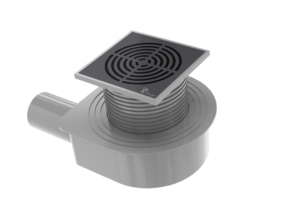 Boheme Трап точечный 15 см, с решеткой со щелью для воды, цвет: black 984-15-B