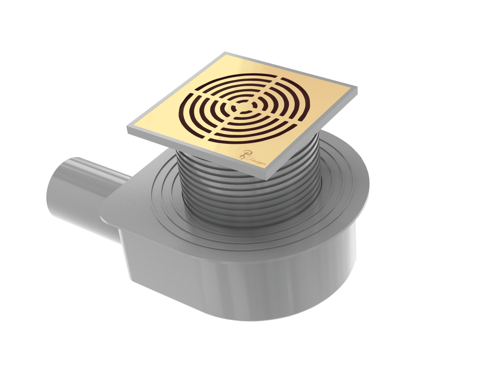 Boheme Трап точечный 15 см, с решеткой со щелью для воды, цвет: gold 984-15-G