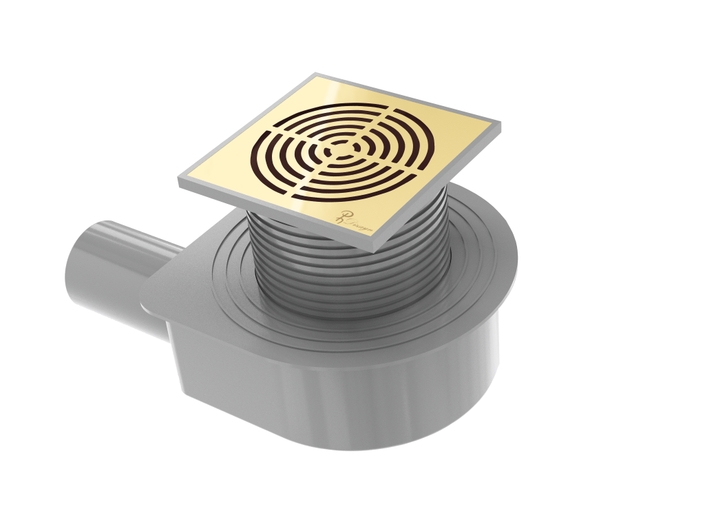 Boheme Трап точечный 15 см, с решеткой со щелью для воды, цвет: matt gold 984-15-MG