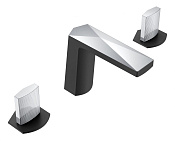 Boheme Venturo Touch Смеситель для раковины, 3 отверстия, без дк, излив 15,2 см, цвет: black/chrome 150-BCR-TOUCH