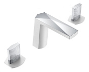 Boheme Venturo Touch Смеситель для раковины, 3 отверстия, без дк, излив, цвет: white/chrome 150-WCR-TOUCH