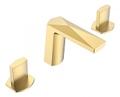 Boheme Venturo Ice Смеситель для раковины на 3 отверстия, без дк, длина излива 15,2 см, цвет: gold 150-G-ICE