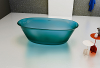 Abber Kristall Ванна прозрачная отдельностоящая 170x75x55h см, цвет: бирюзовый AT9707Aquamarin