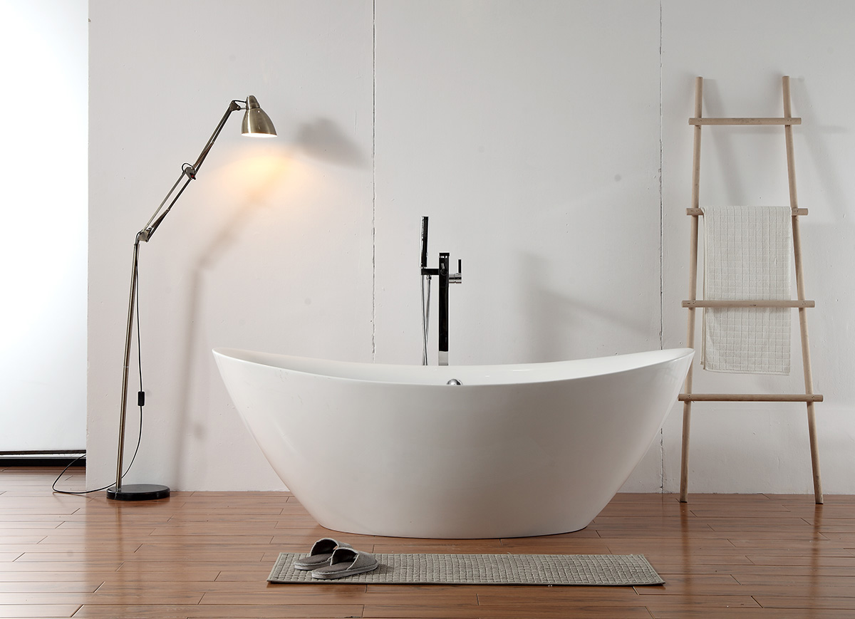 Abber Ванна акриловая отдельностоящая 180x87x65h см, цвет: белый AB9248