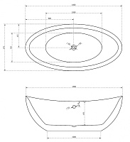 Abber Ванна акриловая отдельностоящая 180x87x65h см, цвет: белый AB9248