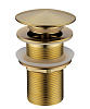 Boheme Донный клапан для раковины, автомат Click-Clack, без перелива, цвет: matt gold 612-MG