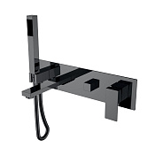 Boheme Qubic Смеситель встраиваемый с душ. набором - ручной душ, излив 21 см, цвет: shine gun metall 474-2-SGM