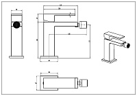 Boheme Qubic Смеситель для биде, без донного клапана, цвет: matt gold 476-MG
