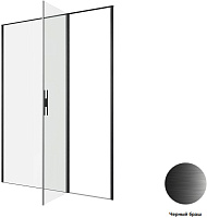 Allen Brau Priority Душевая дверь 160x200h см, цвет проф: черный, стекло прозрачное 8 мм 3.31039.BBA