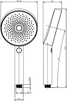 Allen Brau Priority Ручной душ, 3 режима струи, 13x6,5x27,9h см, цвет: никель брашированный 5.31B20-BN